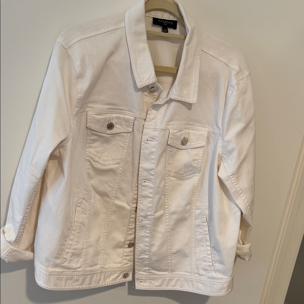 Talbots Cream Denim Jacket